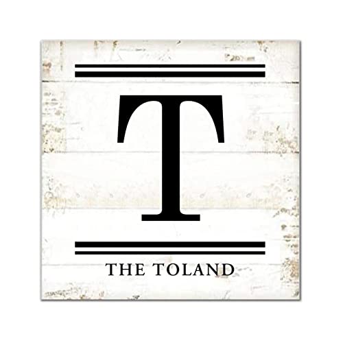Lettre T en bois monogramme idee de cadeau de pendaison de cremaillere retro