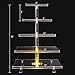 Sumerflos Acrylic Cupcake Stand with LED Light - 5 Tier Square Clear Dessert Tree Tower - Wedding, Party, and Baby Shower Cake Pastry Display Holder (Warm)