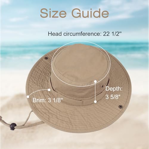 Image of Bucket Hat Wide Brim UV Protection Sun Hat Boonie Hats Fishing Hiking Safari Outdoor Hats for Men and Women