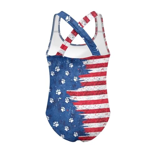 Image of One Piece Swimsuit for Girls Kids Quick Dry Bathing Suit with Crossback Strap Summer Beach Swimwear Size 5T-14