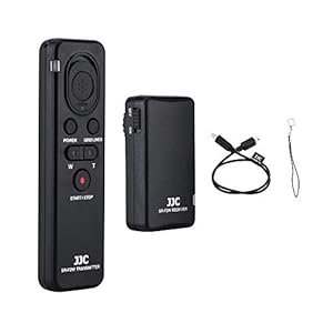 JJC 2.4G 100M Wireless Empfänger und Fernbedienung Commander Kit für Sony Alpha/Cyber-Shot Kameras und Handycam Camcorder mit Multi-Terminal – Ersetzt Sony RMT-VP1K und RM-VPR1