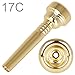 OriGlam Trumpet Mouthpiece 17C Brass Gold Plated Mouthpiece Replacement Part for Brass Wind Musical Instrument Parts