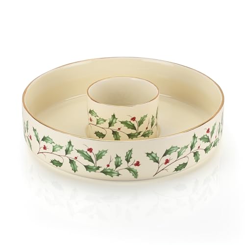 Image of Lenox Holiday Chip & Dip, Multicolor