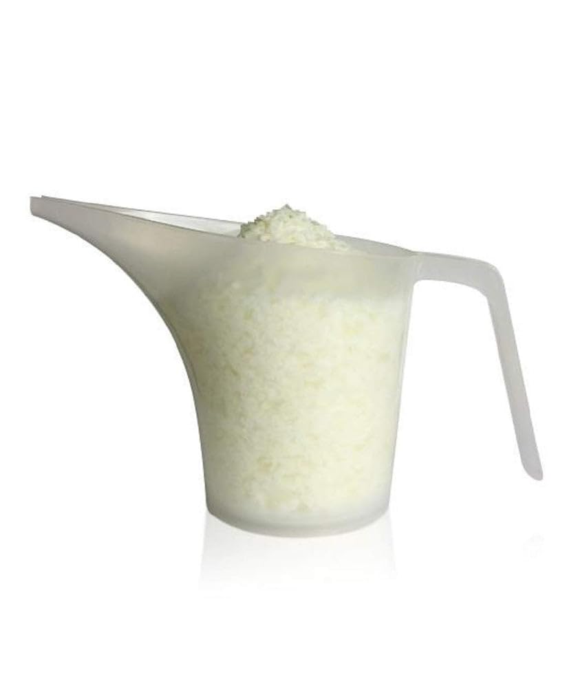 Image of Smello's Pouring Jug, Measuring Jug, Long Spout Funnel Pitcher Multi Purpose, Cake, Soap Making Jug (max 900ml 1000ml Capacity) Microwave Safe (Plastic) (JUG 102)