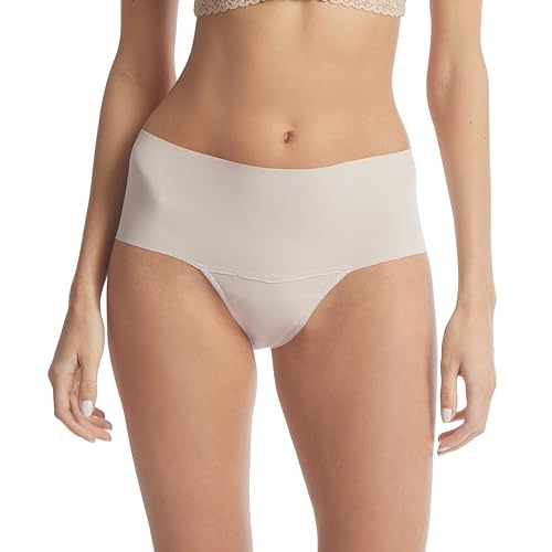 Image of hanky panky - BreatheSoft High Rise Thongs for Women | Microfibre Knit Underwear Panties, Lingerie | Sizes (XS-XL), 3 pack