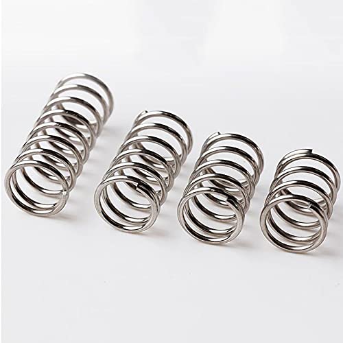 Buffer Detent 1.2x20mm Compression Spring, 304 Stainless Steel, 1.2mm Wire Diameter, 20mm Outer Diameter, 10-50mm Free Length, 10PCS Spiral Loaded (Size : Length 15mm)