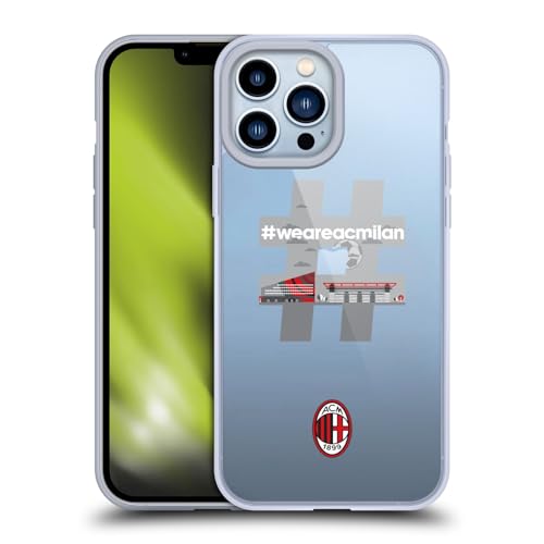 Funda de Gel AC Milan iPhone 13 Pro Max Funda de Silicona Suave Protectora Head Case