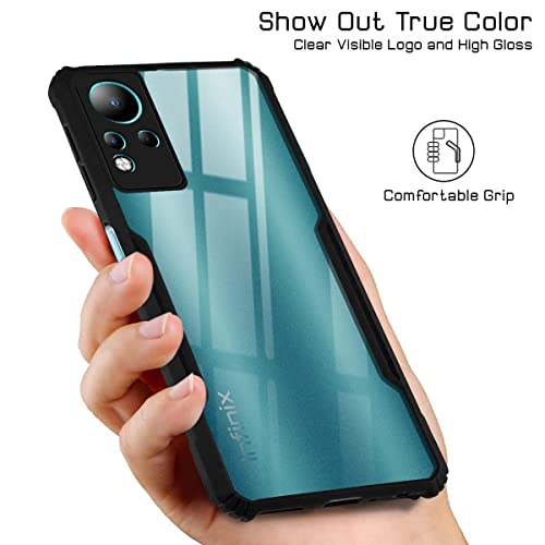 Image of Jkobi Back Cover Case for Infinix Note 11 (Shockproof with Polycarbonate Clear Panel | Professional Black)