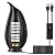 Art-Inspired TV Antenna for Smart TV - 1200+ Mile Range, 4K UHD Indoor/Outdoor Antenna with Modern Sculptural Design, Signal Booster, Cable- Free Local Channels for NBC, CBS, ABC (2025) 33ft