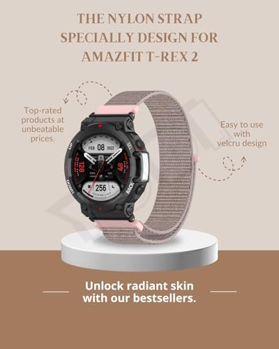 Image of YODI Strap Band Compatible with Amazfit T-Rex 2 Smartwatch Only Soft Silicone | Nylon | Chain | Leather Watch Straps with Installation Adjuster Tool For Amazfit TRex 2