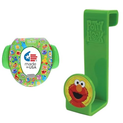 Sesame Street "Framed Friends" Soft Potty Seat and Potty Training Seat with Sesame Street Potty Storage Hook