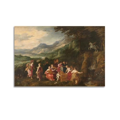 Minerva Visits The Muses Bruegel toile habiller un mur vide 50x75