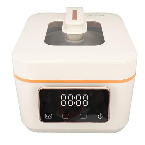 Plyisty Cocina de Arroz, ABS Touch de Acero Inoxidable Visitación Digital de Olla de Arroz Eléctrica 220 V 700W Non -stick 3L para Casa (Enchufe de la UE)