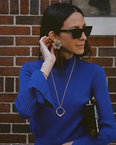 Long Pendant Necklace for Women Gold Plated Circle Long Chain Necklace Y Necklace Jewelry for Women2