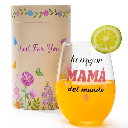 Regalo Madre, Regalo Cumpleaños Madre Vasos de Cristal, 580ml Copas de Vino Regalos Originales para Madres - la mejor Mamá del mundo, Te quiero mam-á, Mamá Regalos Ideal para Agua,Cava y Champagne Regalo Madre, Regalo Cumpleaños Madre Vasos de Cristal, 580ml Copas de Vino Regalos Originales para Madres - la mejor Mamá del mundo, Te quiero mam-á, Mamá Regalos Ideal para Agua,Cava y Champagne