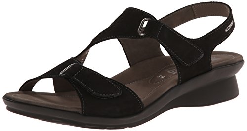 Mephisto Women's Paris Sandals Black Nubuck 39 (US Women's 9)