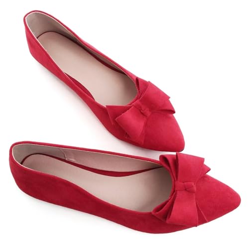 Image of SAILING LU Women's Bow-Knot Pointed Toe Ballet Flats