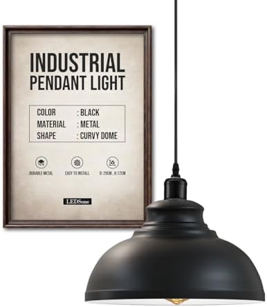 LEDSone Industriel Suspension Luminaire Rétro Lustre Plafonnier V...