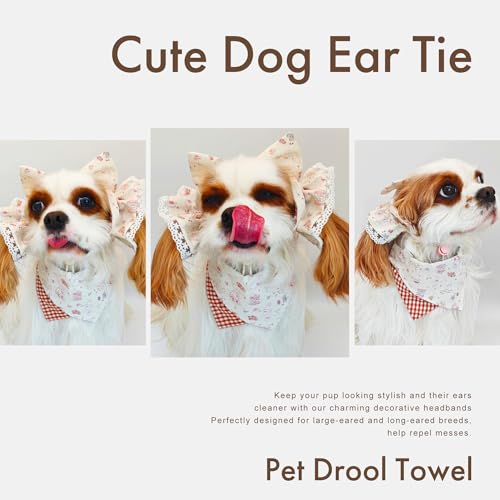 Serre-tête en coton doux pour cocker accessoire poils chien