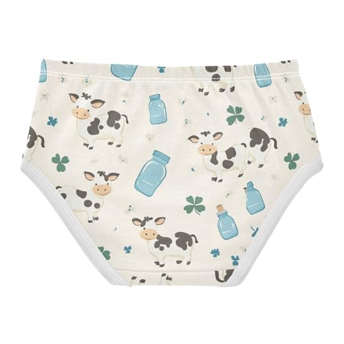 Wusikd Cartoon Cows Girls' Underwear Cotton Girls Briefs Soft Toddler Underwear 2T2