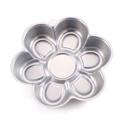 Image of Ulalaza Aluminum Cake Mold 3D Flower Shape Baking Pan DIY Birthday Cake Mould Kitchen Supplies