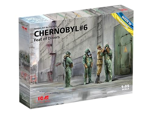 ICM Chernobyl#6 Feat of Divers 3 Figuras Escala 1:35 miniatura 1
