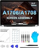 JQYDZH A1706 A1708 Ersatzbildschirm 13,3 für MacBook Pro 13-Zoll 2016 2017 Retina EMC 3071 EMC 3163 EMC 3164 EMC 2978 Voll-LCD-Bildschirm Display (A1706 Space Grau)