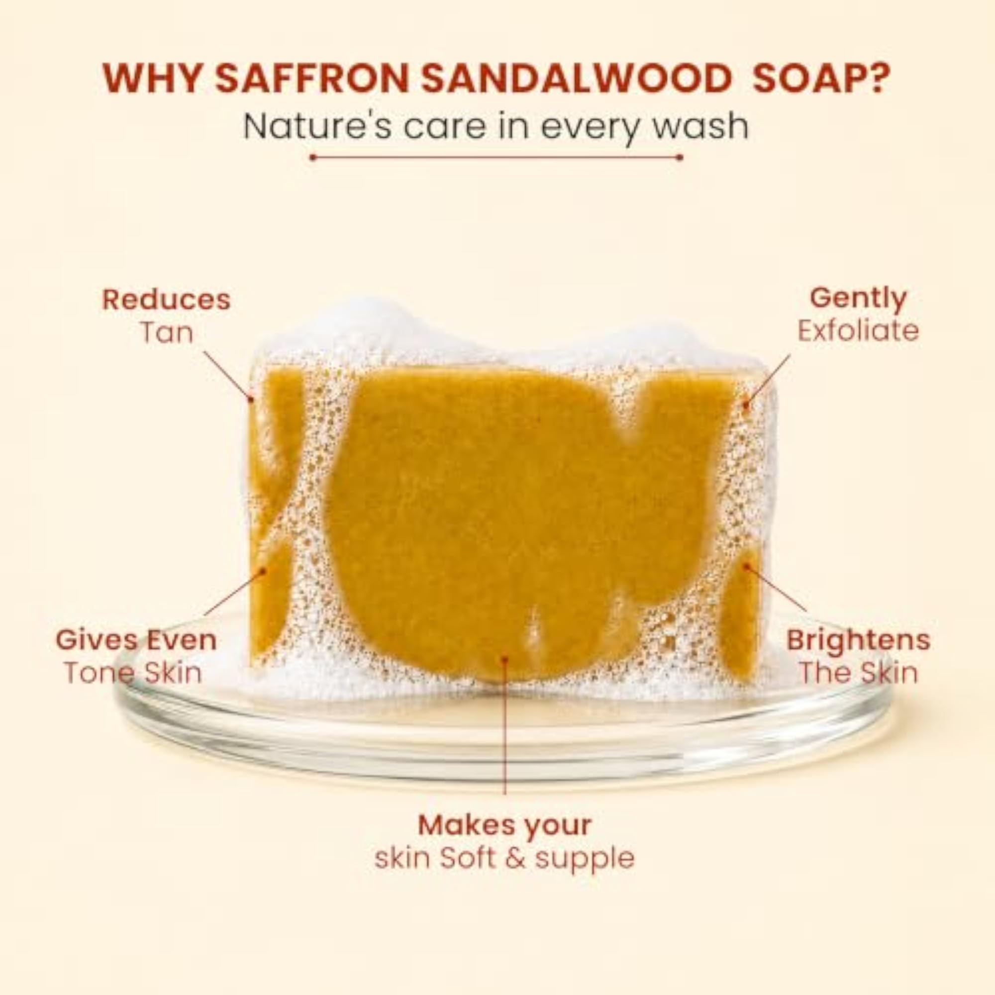 Saffron Sandalwood Soap for Skin Brightening