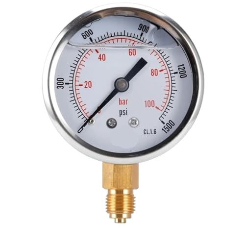 Manomètre à vide anti corrosion en acier inoxydable pour réseaux d'eau et air