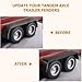 2 Pack Heavy Duty 14-Gauge Steel Tandem Axle Trailer Fenders – 72-7/8