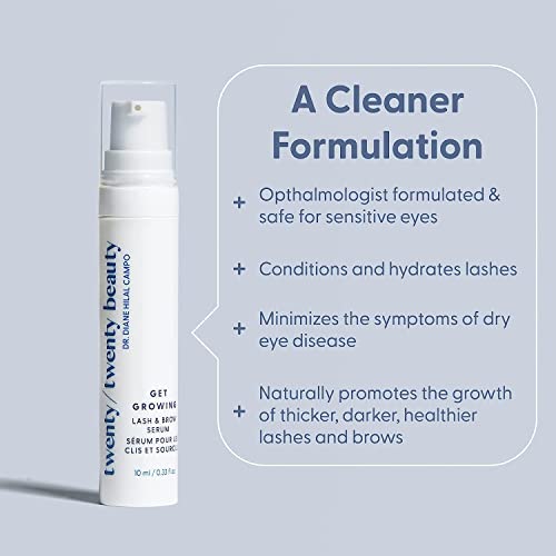 Twenty/Twenty Beauty - Soothing Eye Duo Set Of Hypochlorous Acid Spray And Get Growing Lash & Brow Serum For Longer, Healthier Lashes, Vegan And Cruelty-Free #TOP2