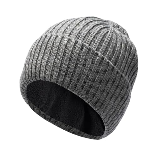 Gorro de esquí y golf de lana para hombre gorros de punto gruesos invernales