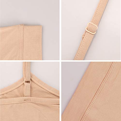 NEWITIN 4 Pack Spaghetti Strap Camisole Top Adjustable Strap Tank Top for Women Girls2