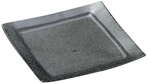 Amazon.co.jp: 10個セット 正角皿 大 銀黒回角大皿 [245 x 230 x 30mm 