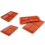 Fabricado en Italia de silikomart en forma de gofres clásicas, en color rojo ladrillo