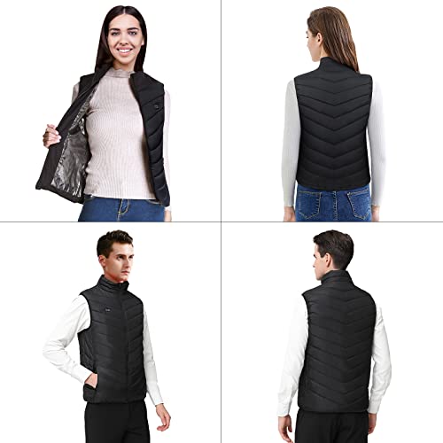 Saisze Heated Vest Included Battery Pack, Usb Charging Heated Vests For Men Women, Smart Rechargeable Lightweight Heating Vest For Outdoor Hiking Fishing Hunting #TOP4