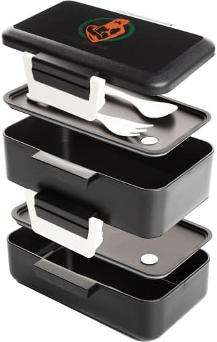Eating Primal Bento Box Meal Prep Container - Lunch Container for Adults, Durable and Leak-proof for Cross Fit Athletes, BPA-Free Lunch Box Containers for Adults with Spoon and Fork, 5" x 7" x 4.5"