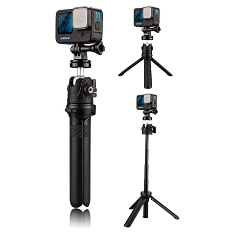 Lammcou Action Kamera Mini Stativ mit 23cm Verlängerungsstange Kompatibel mit GoPro Cover