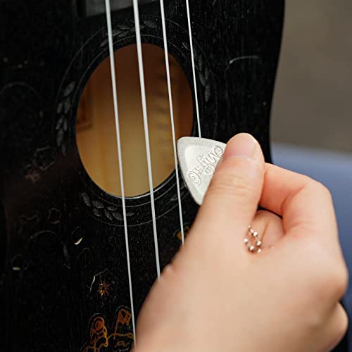 2Pcs Metal Acoustic Electric Guitar Bass Necklace Pick Guitar With Mediator Necklace Cha Thin Pick S9R0 Accessories Guitar Picks #TOP6