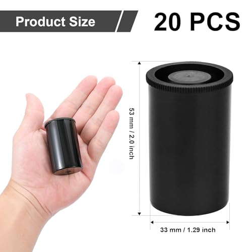 Beekeg 20 Stück Filmdosen Plastikkaniste,Filmdosen mit Deckel,für Filmrolle Lagerung,Filmdosen