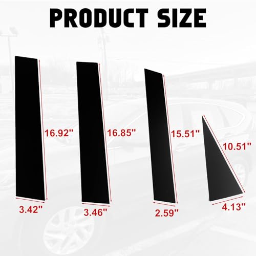 Moldura de pilar para Honda CRV 2023+ que rejuvenece el exterior con negro brillante 2
