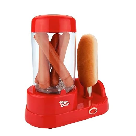 Jocca Machine à Hot-Dogs Funny Cooking, Chauffe-Pain et Cuiseur à Vapeur Multifonction, Facile à Utiliser et Nettoyer, 350W (Rouge)
