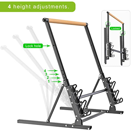 Kipika Portable Freestanding Ballet Barre System, Stretch/Dance Bar For Home Workout Dance Equipment, Folds Flat, 4 Height Adjustment, Storage Dumbbell, 40Inch Long, 1 3/5" Diameter #TOP1