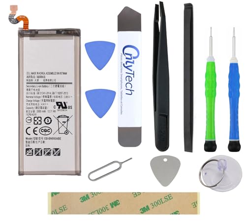 OnlyTech   Batería de repuesto para Samsung Galaxy Note 8 (SM N950F, 3300 mAh, calidad idéntica a EB BN950ABE con kit de reparación de 10 herramientas