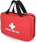 Emergency Kit 230 Piece for Car, Home, Travel, Camping, Office or Sports | Red Bag/Reflective Cross, Fully Stocked with Essential Supplies for Emergency