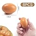 SallyFashion 8Pcs Wooden Faux Fake Eggs, Dummy Eggs Help Laying Hen, Poultry Mannequin Nest Eggs, Food Toy