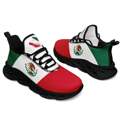 Fashion Mexico Flag Sneakers for Men Women Mesh Lightweight Breathable Stylish Mexican Sports Athletic Shoes2