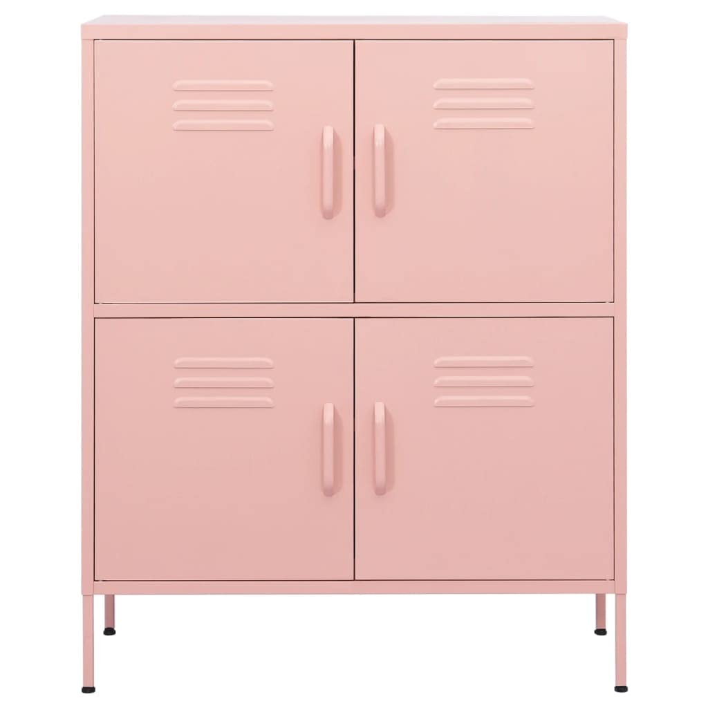 vidaXL Armadietto Rosa 80x35x101,5 cm in Acciaio