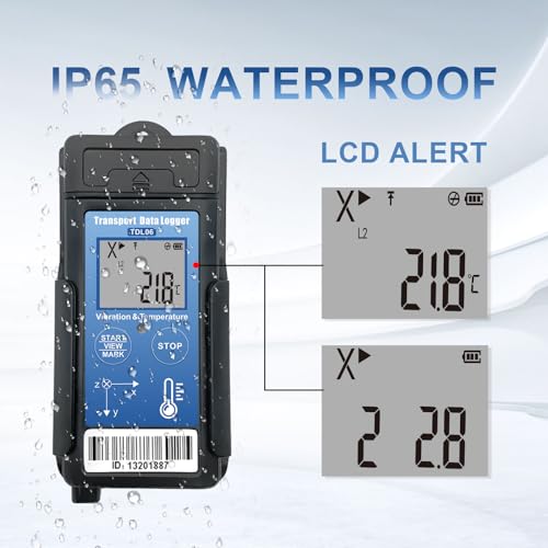 Tzone TDL06 Vibration Data Logger 3-Axis Shock Datalogger Temperature Recorder Usb,Digital Shipping Vibration Meter Auto Report 34560 Records,Transport Logger thumb #2