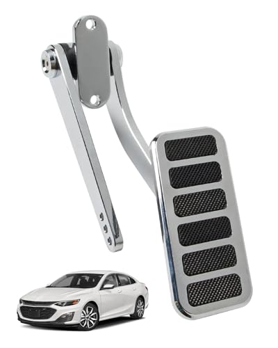 vierzweites Polished Aluminum Throttle Gas Pedal Assembly Compatible with Chevy Ford Mopar, Street Rod Throttle Gas Pedal